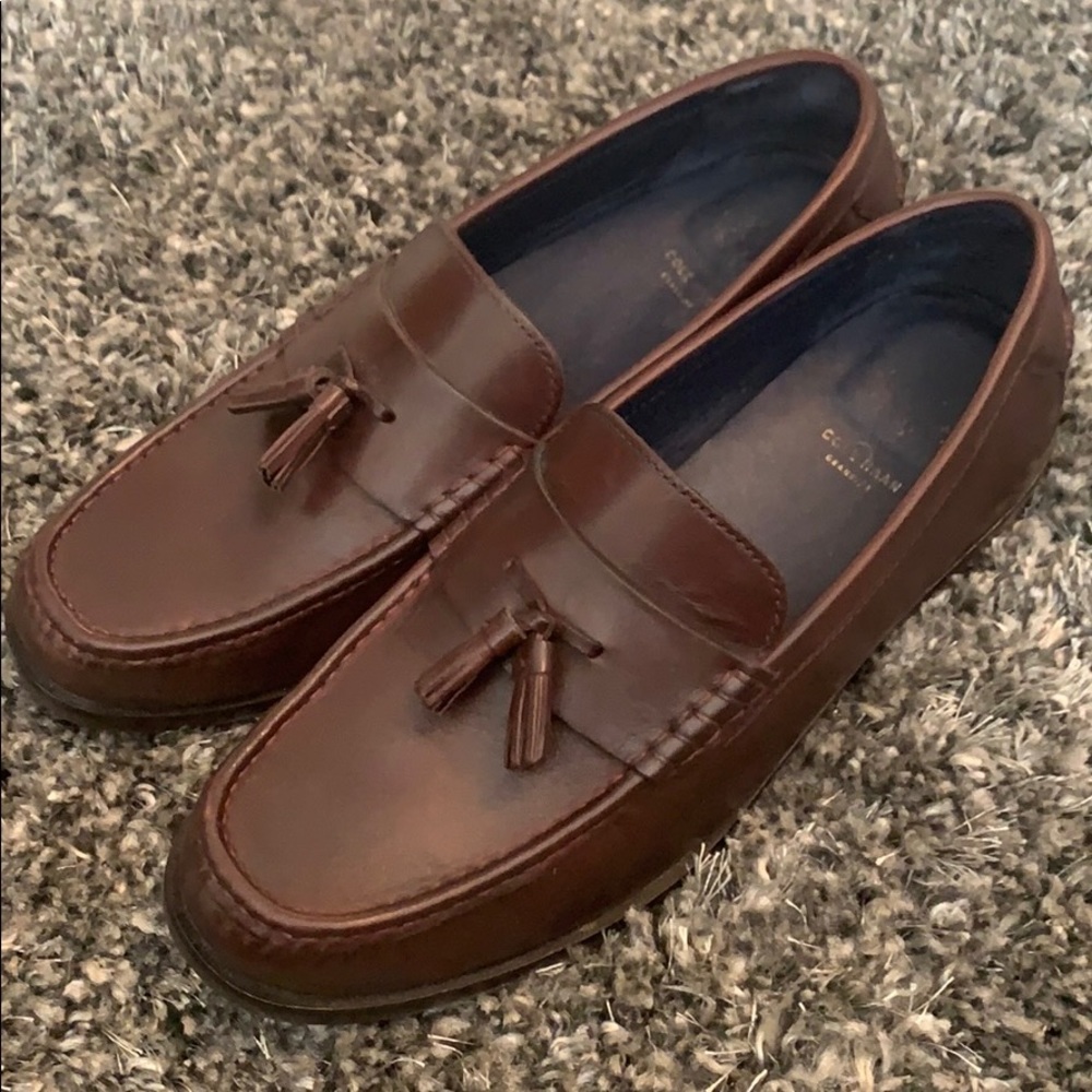 Cole Haan brown leather loafers - size 10